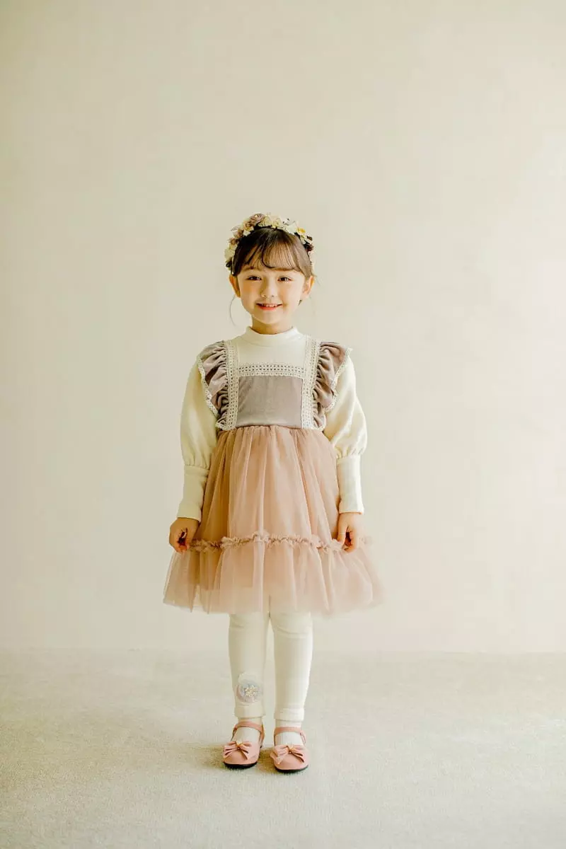 Pudding - Korean Children Fashion - #kidsstore - Velvet One-piece - 6