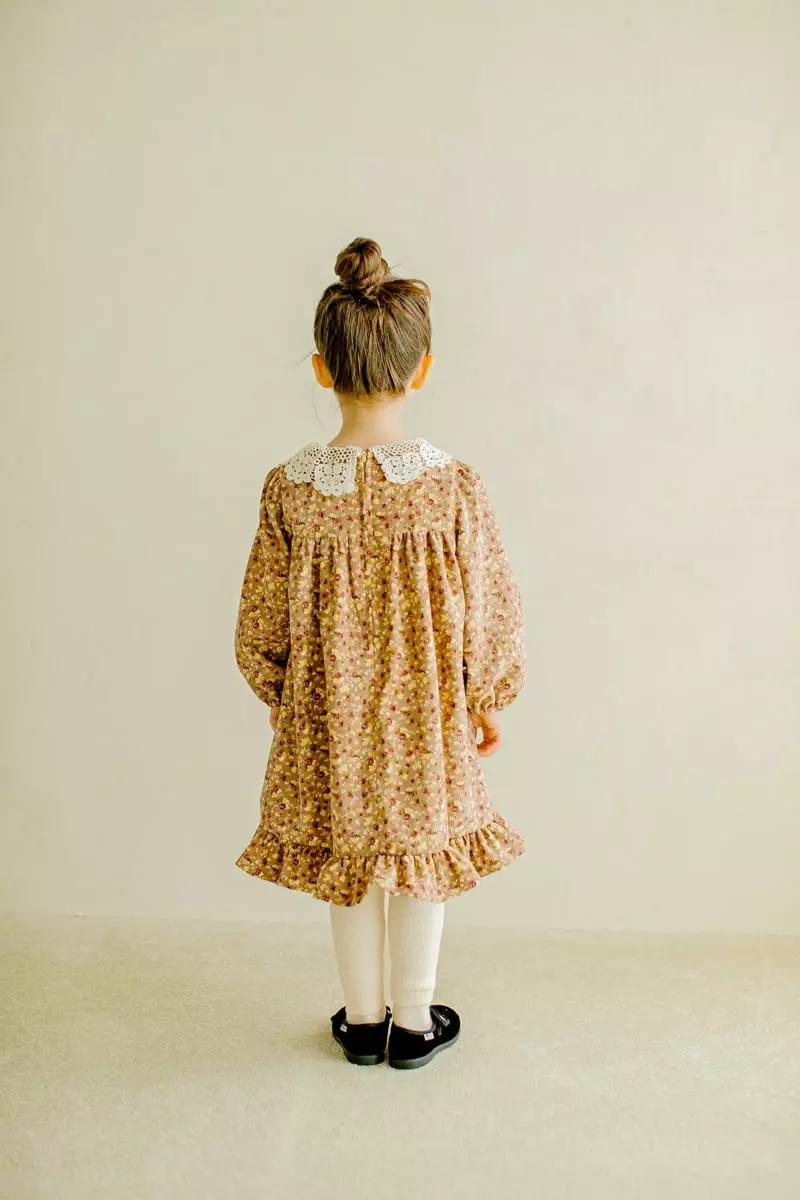 Pudding - Korean Children Fashion - #kidzfashiontrend - Big Collar One-piece - 11