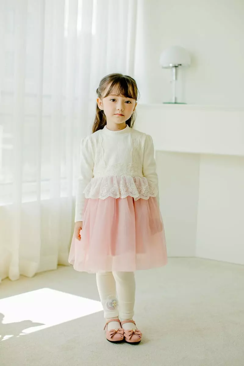 Pudding - Korean Children Fashion - #kidzfashiontrend - Lace One-piece - 6