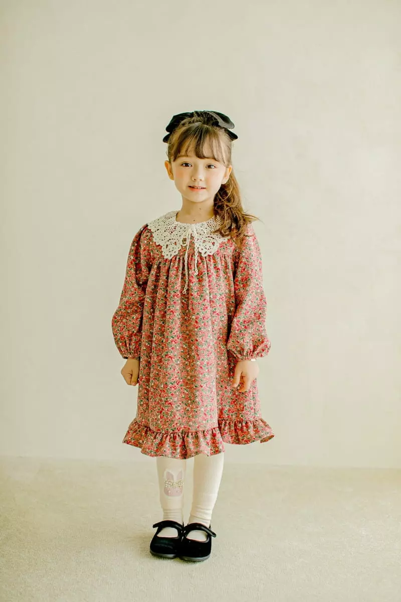 Pudding - Korean Children Fashion - #todddlerfashion - Big Collar One-piece
