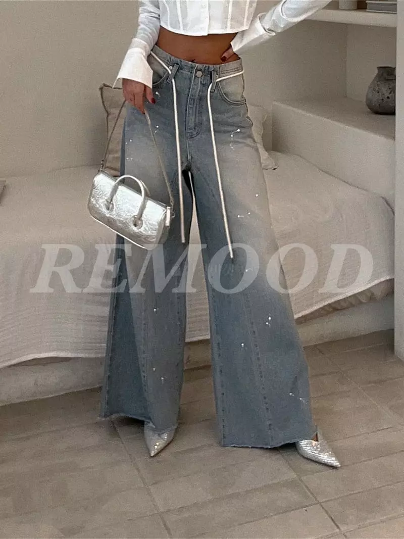 Remood - Korean Women Fashion - #momslook - Roof Jeans - 3