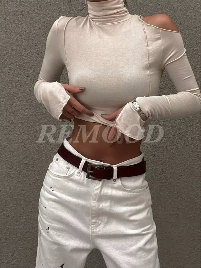 Remood - Korean Women Fashion - #momslook - Shoulder Tee