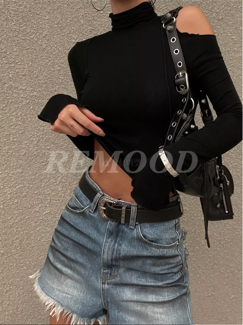 Remood - Korean Women Fashion - #pursuepretty - Shoulder Tee - 6
