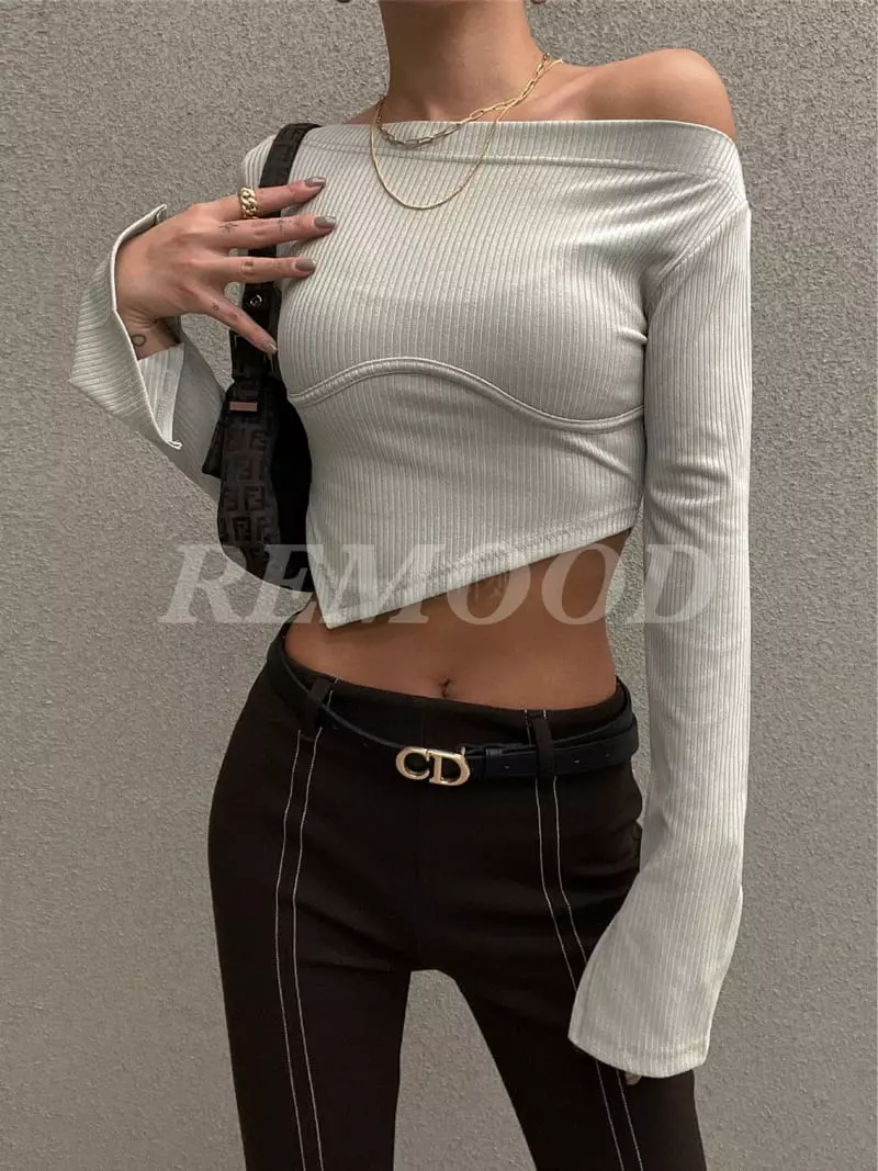 Remood - Korean Women Fashion - #vintagekidsstyle - Maran Crop Tee - 6