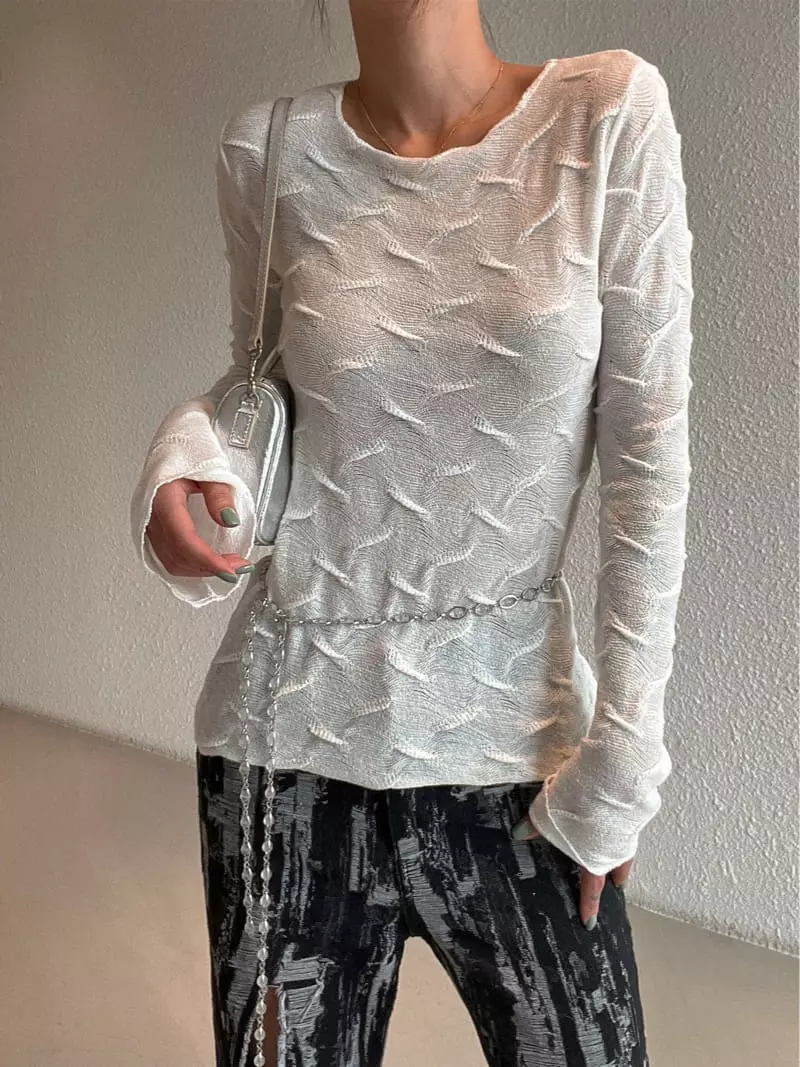 Remood - Korean Women Fashion - #womensfashion - Glow Knit Tee