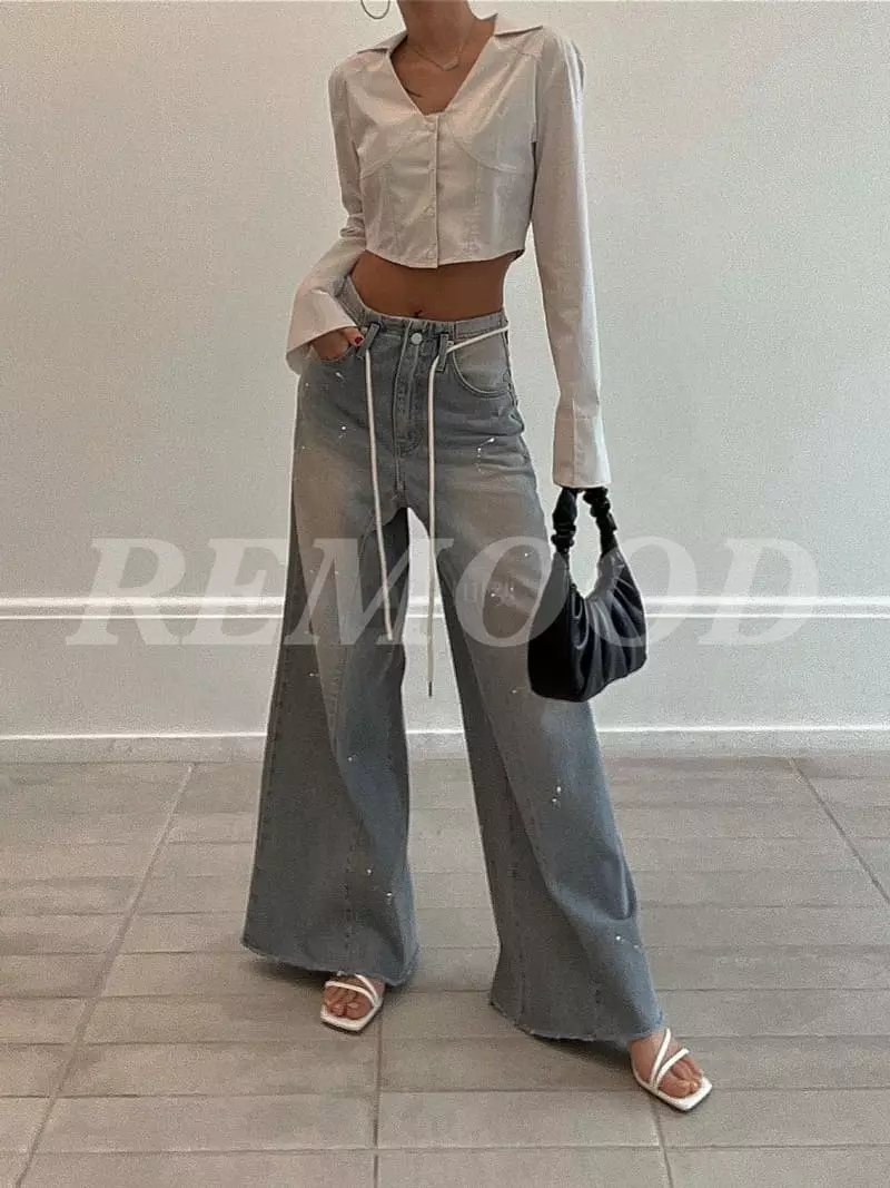 Remood - Korean Women Fashion - #womensfashion - Roof Jeans - 5