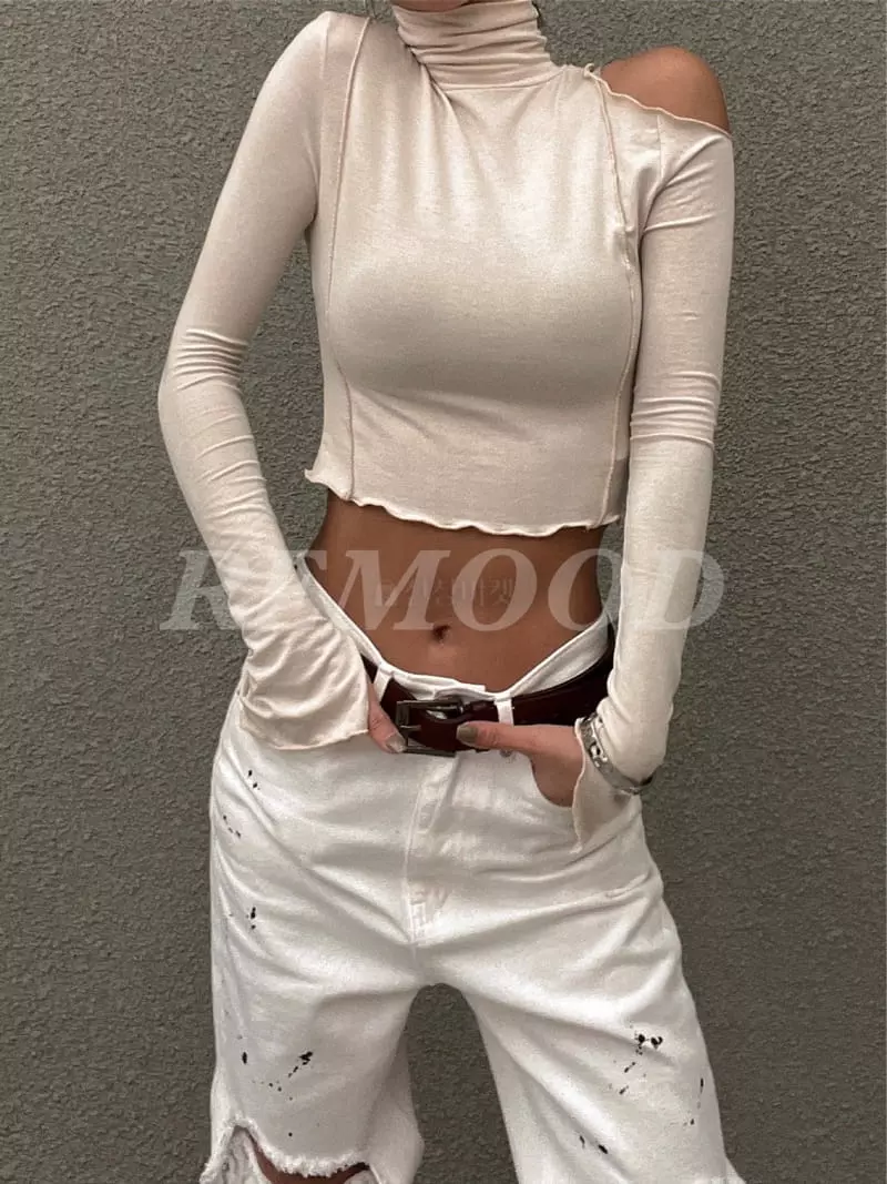 Remood - Korean Women Fashion - #womensfashion - Shoulder Tee - 3