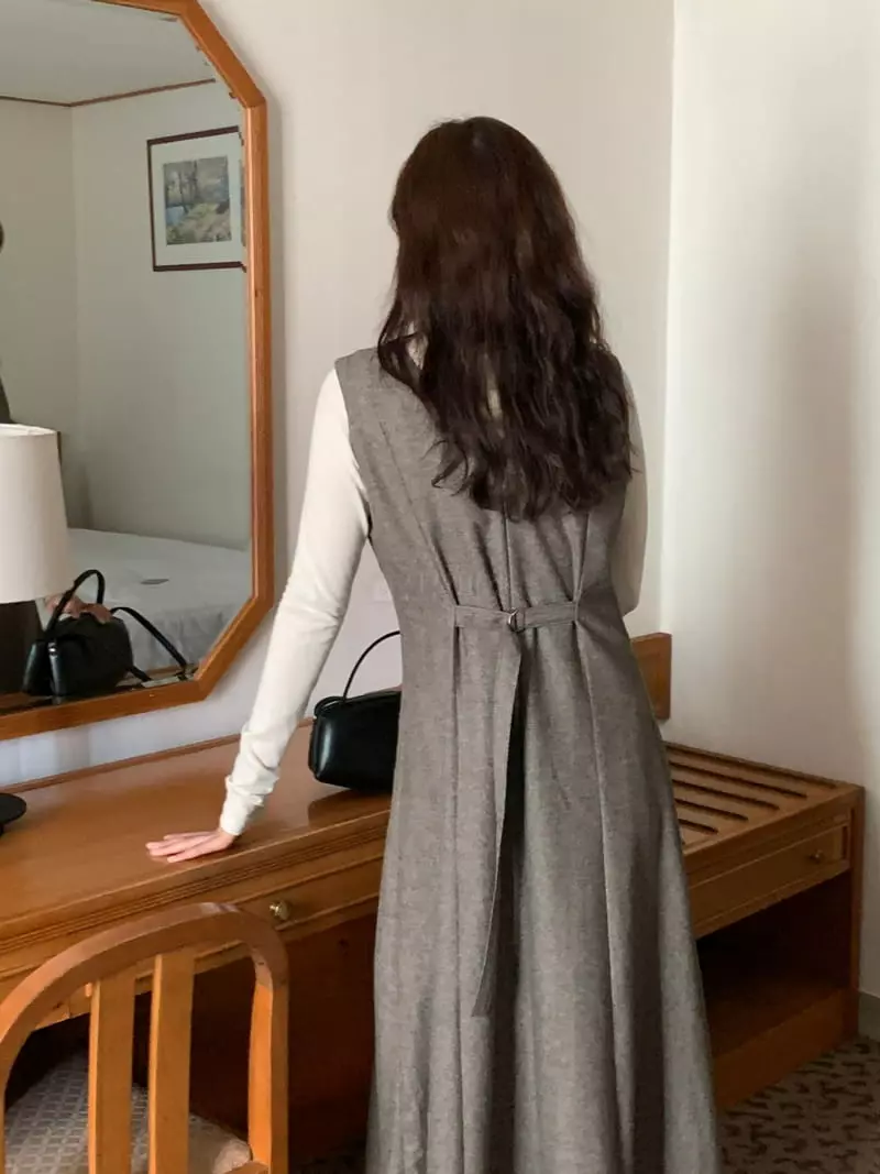 Renouveau - Korean Women Fashion - #momslook - Herringbone One-piece - 8