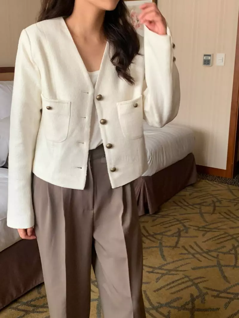 Renouveau - Korean Women Fashion - #womensfashion - Lace Twid Jacket - 4