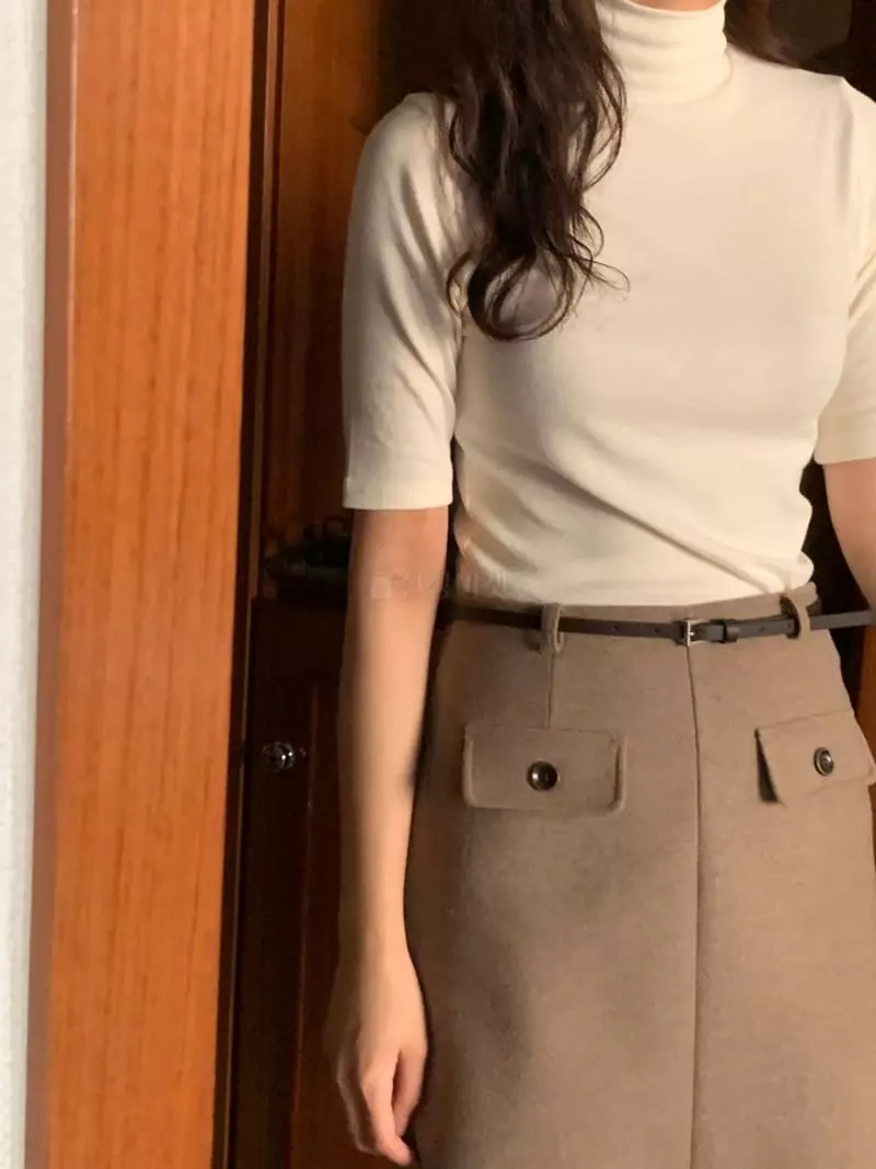 Renouveau - Korean Women Fashion - #womensfashion - Angora Turtleneck Tee - 4