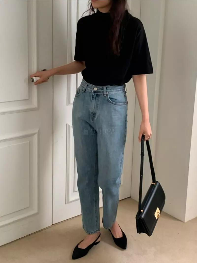 Renouveau - Korean Women Fashion - #momslook - Silet High Neck Tee - 5