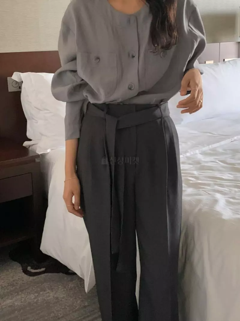 Renouveau - Korean Women Fashion - #momslook - Belt Pants - 10