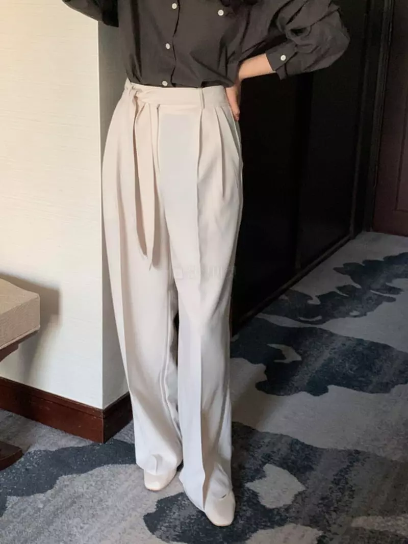Renouveau - Korean Women Fashion - #momslook - Belt Pants - 6