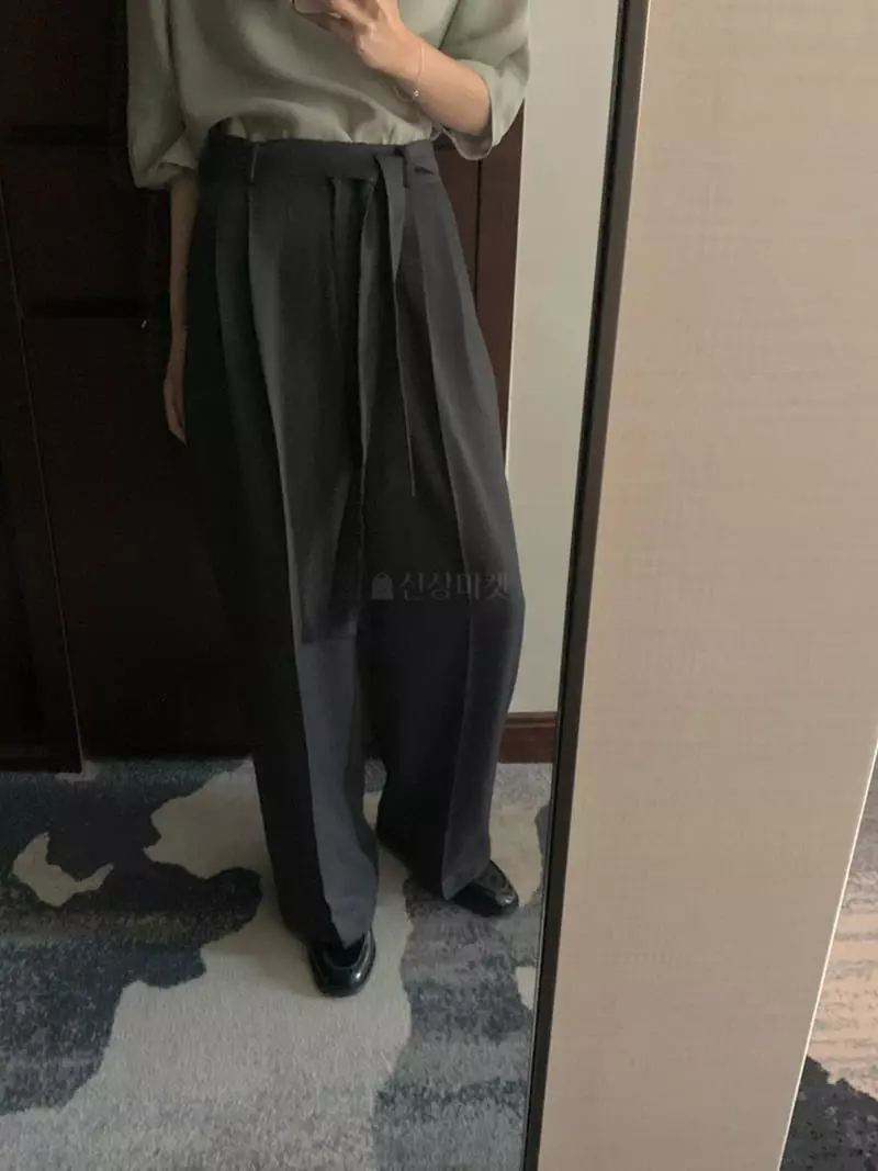 Renouveau - Korean Women Fashion - #momslook - Belt Pants - 9