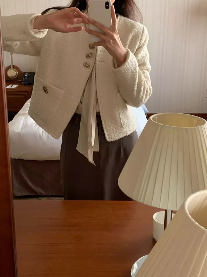 Renouveau - Korean Women Fashion - #momslook - Bene Twid Jacket - 2