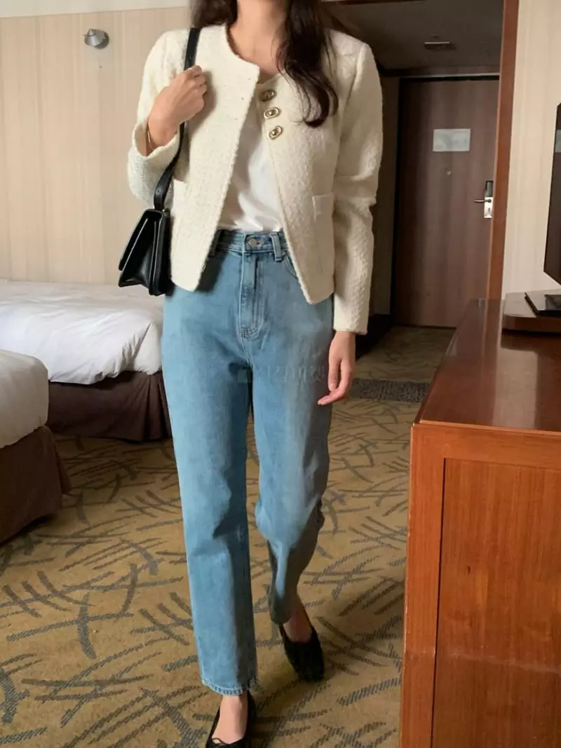 Renouveau - Korean Women Fashion - #momslook - Bene Twid Jacket - 8