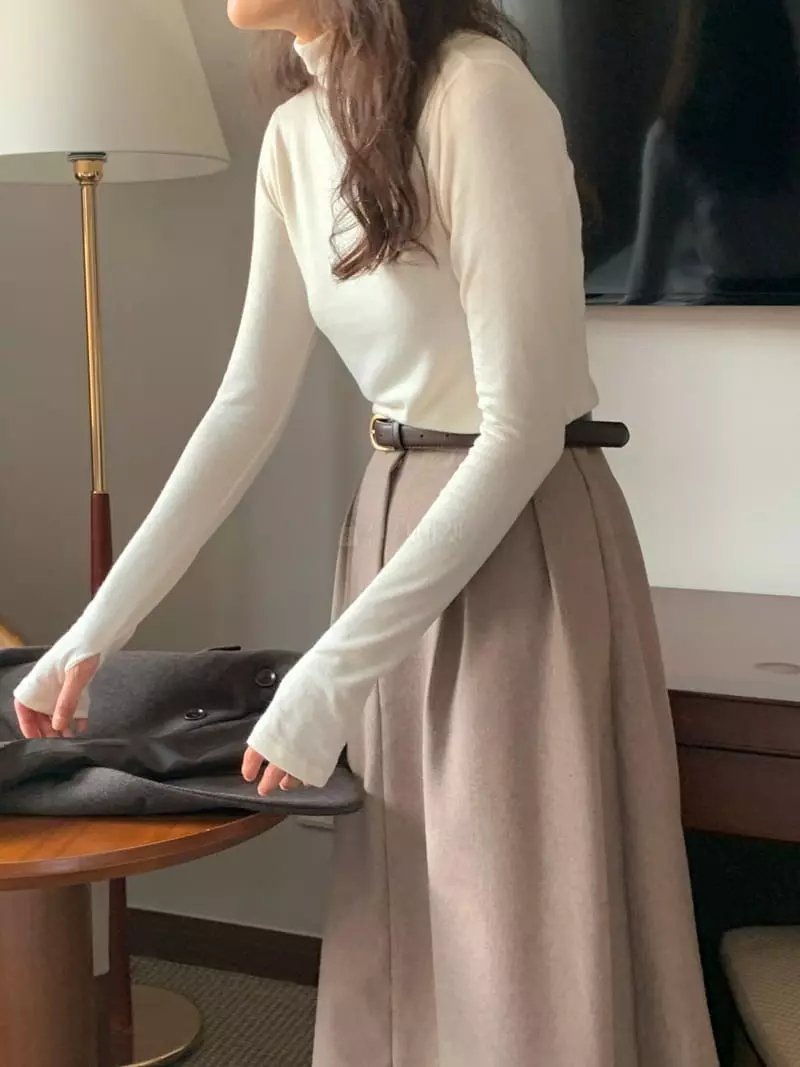 Renouveau - Korean Women Fashion - #momslook - Button Warmer Tee - 9