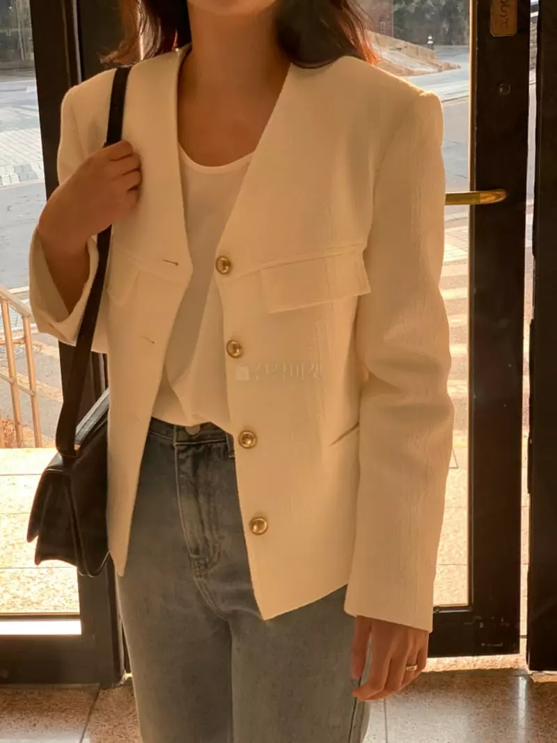 Renouveau - Korean Women Fashion - #pursuepretty - London Twid Jacket - 5