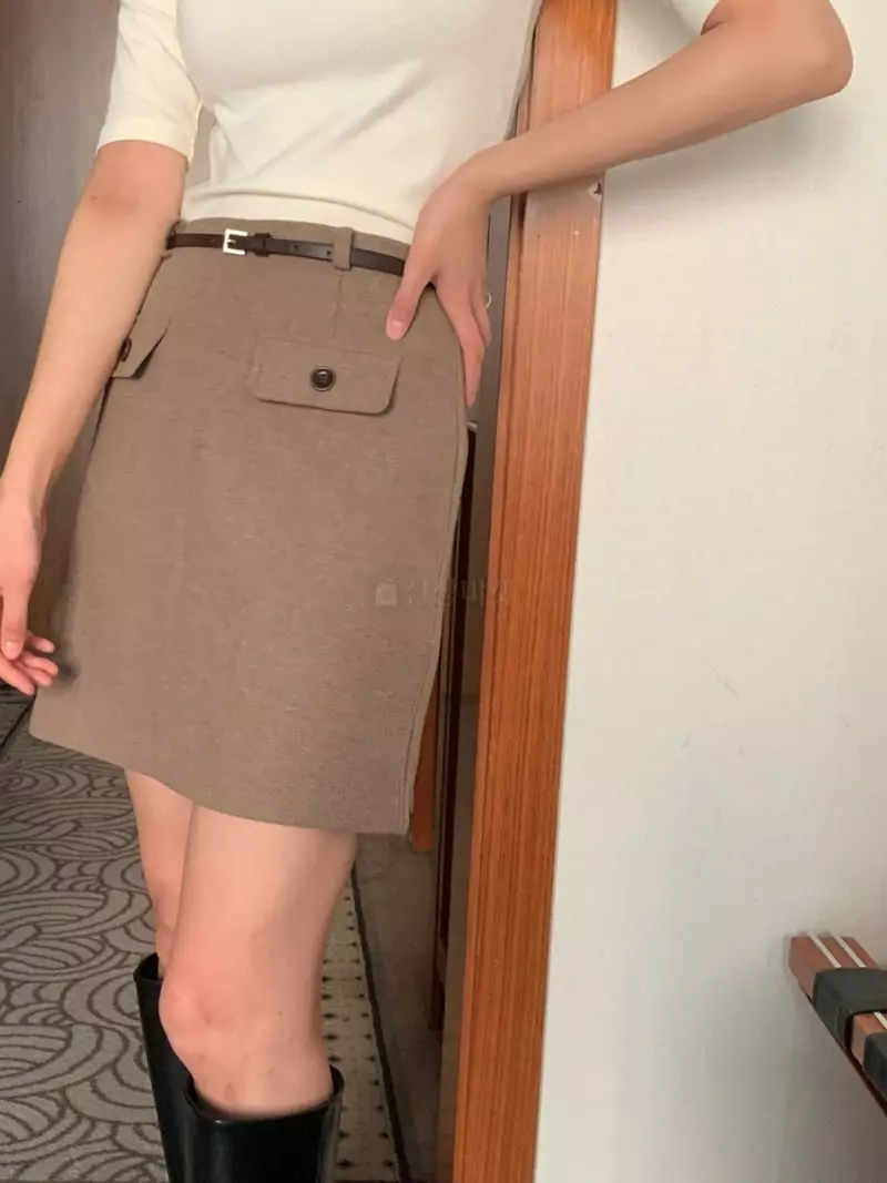 Renouveau - Korean Women Fashion - #vintagekidsstyle - Pocket Skirt - 4