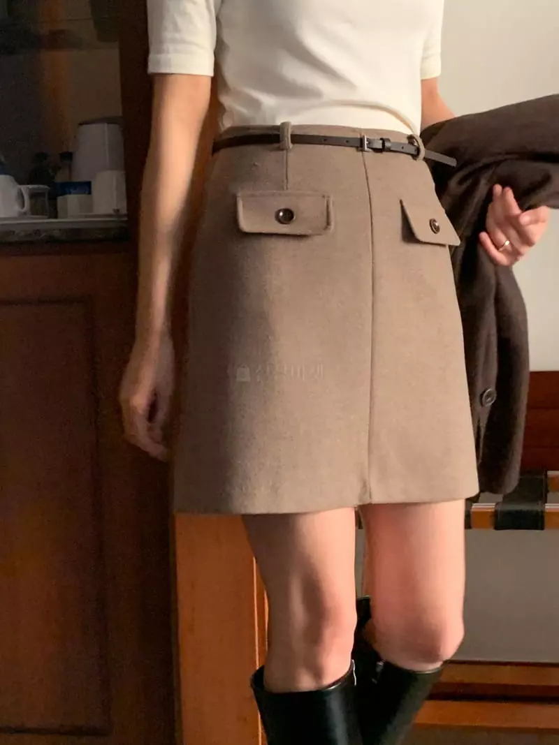 Renouveau - Korean Women Fashion - #romanticstyle - Pocket Skirt - 6