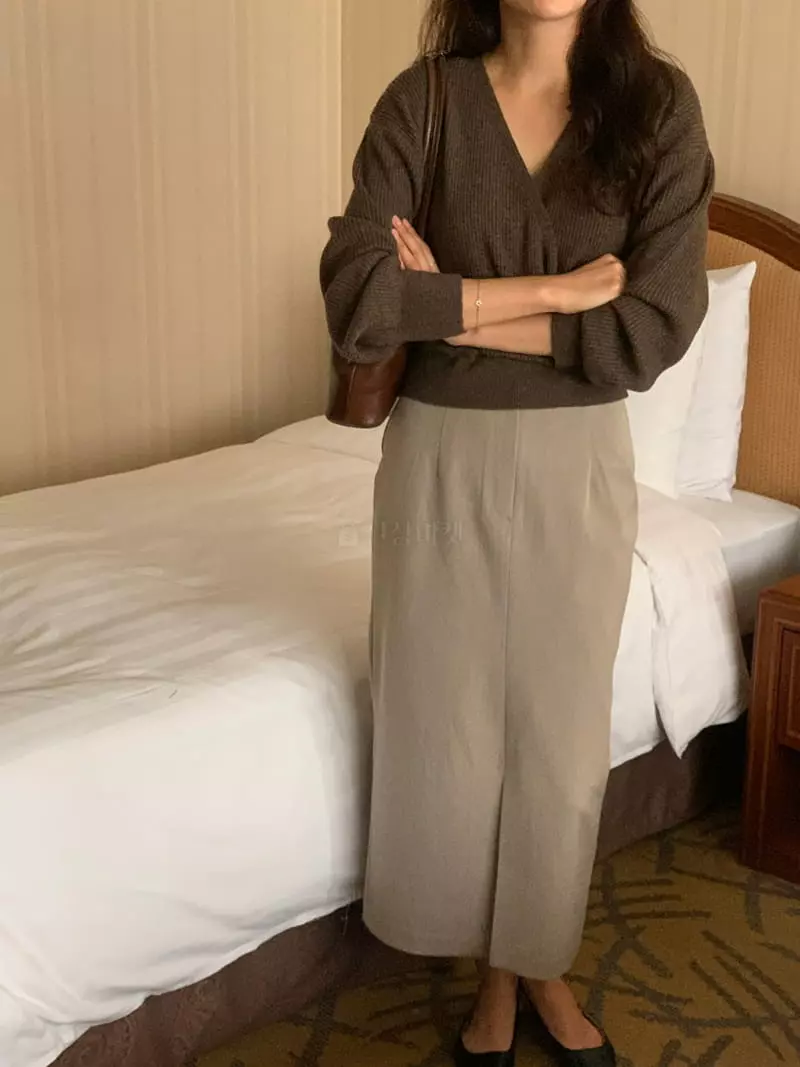 Renouveau - Korean Women Fashion - #momslook - Twill Skirt - 4