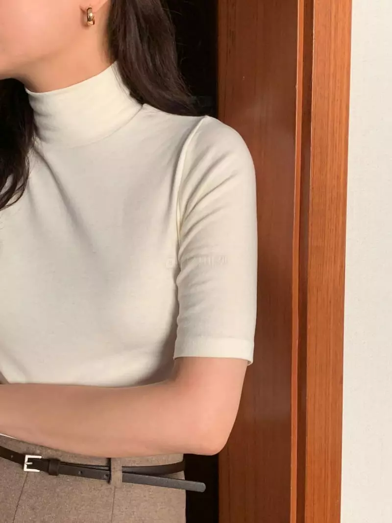 Renouveau - Korean Women Fashion - #womensfashion - Angora Turtleneck Tee - 5