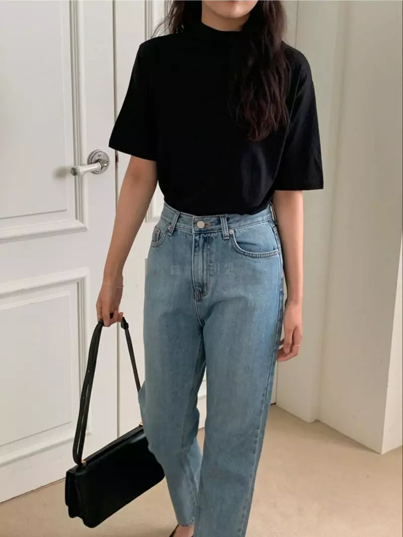 Renouveau - Korean Women Fashion - #womensfashion - Silet High Neck Tee - 8
