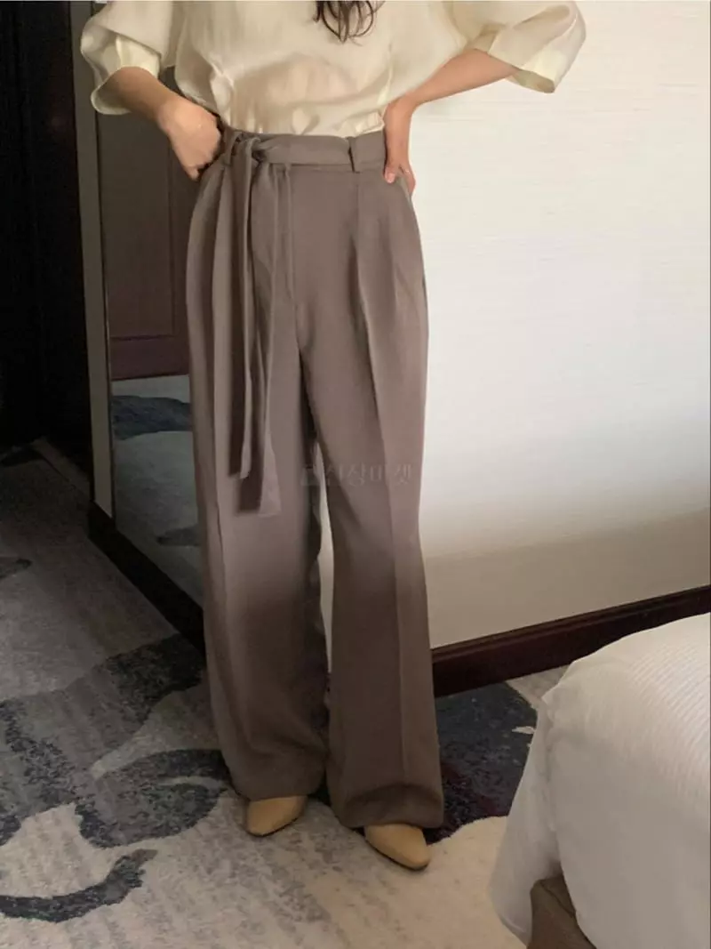 Renouveau - Korean Women Fashion - #womensfashion - Belt Pants