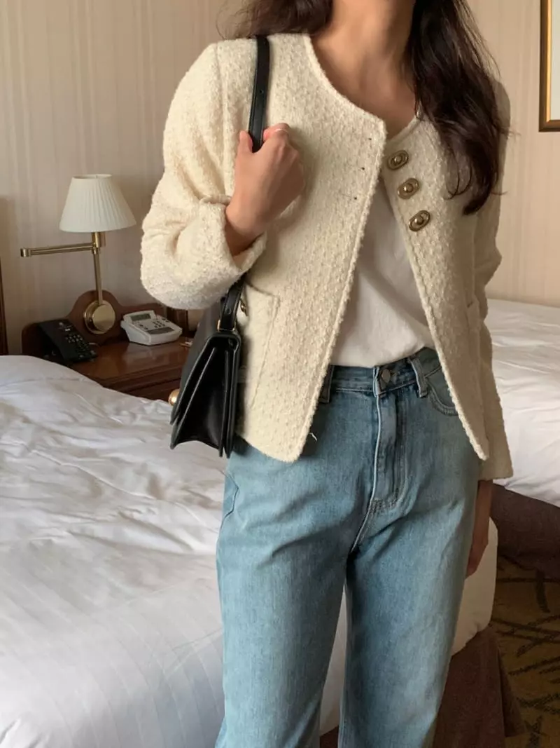 Renouveau - Korean Women Fashion - #womensfashion - Bene Twid Jacket - 9