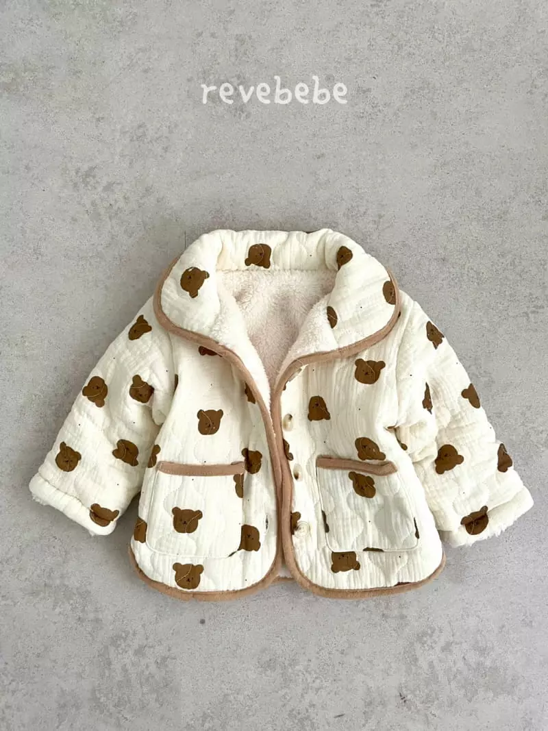 Reve Kid - Korean Baby Fashion - #babyboutique - Bebe Bear Velet Jacket - 3