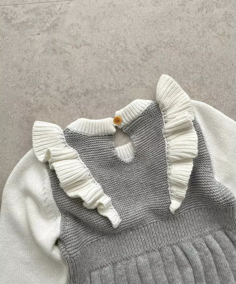 Reve Kid - Korean Baby Fashion - #babyboutiqueclothing - Frill Knit Bodysuit - 5