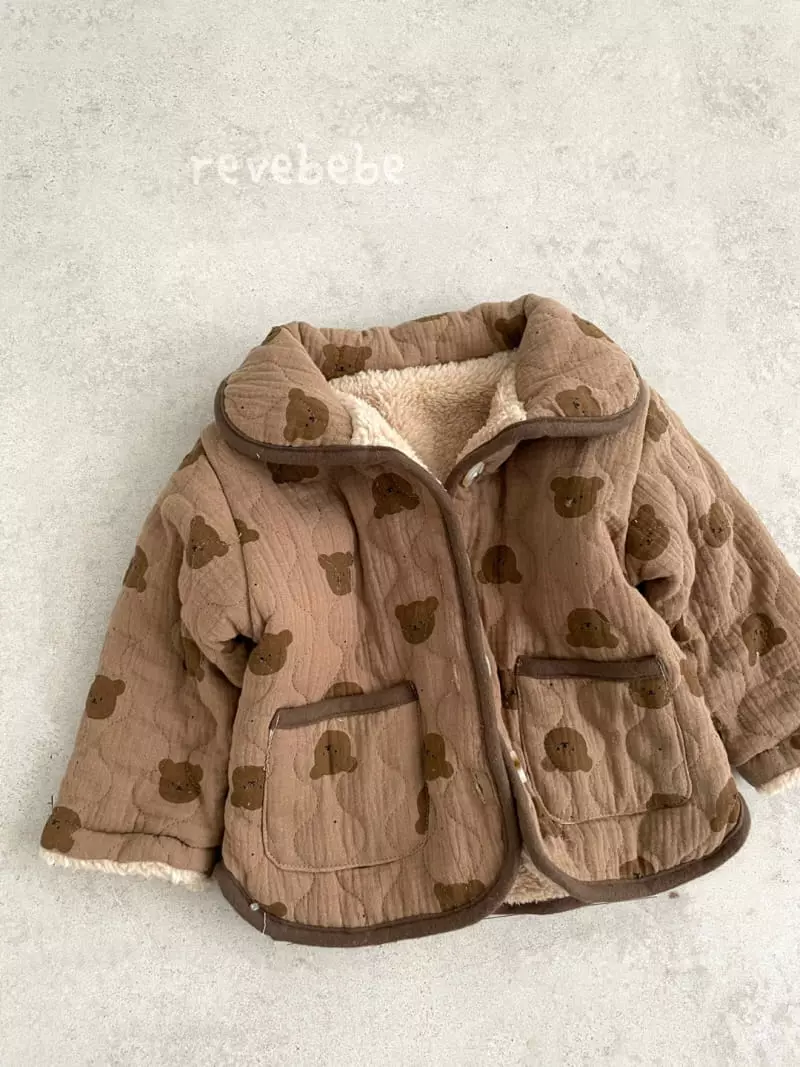 Reve Kid - Korean Baby Fashion - #babyboutique - Bebe Bear Velet Jacket - 4