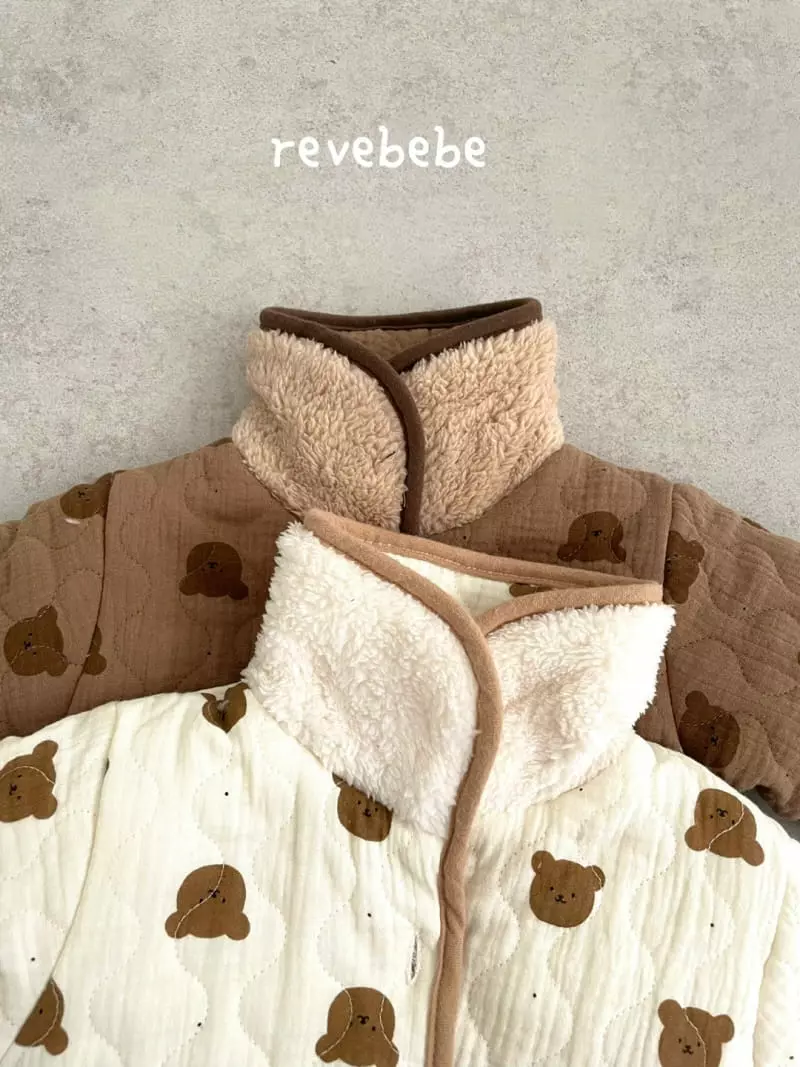 Reve Kid - Korean Baby Fashion - #babyfashion - Bebe Bear Velet Jacket - 6