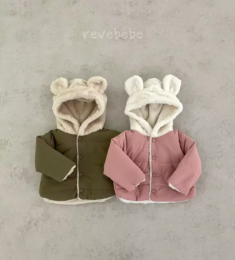 Reve Kid - Korean Baby Fashion - #babylifestyle - Bebe Bear Hoody Padding