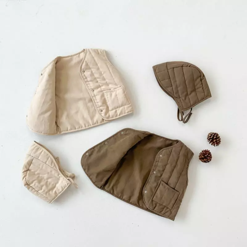 Reve Kid - Korean Baby Fashion - #babylifestyle - Bebe Quilitng Bonnet Set