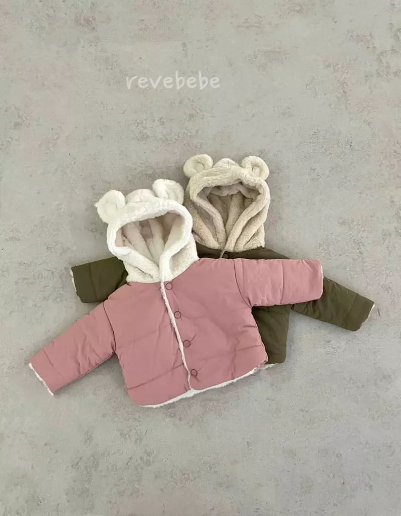 Reve Kid - Korean Baby Fashion - #babyoninstagram - Bebe Bear Hoody Padding - 2