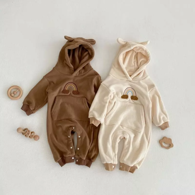 Reve Kid - Korean Baby Fashion - #babyoutfit - Bebe Rainbow Bodysuit - 2