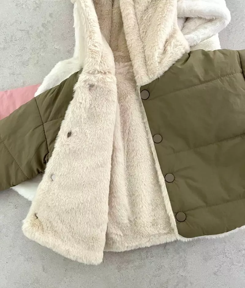 Reve Kid - Korean Baby Fashion - #babyootd - Bebe Bear Hoody Padding - 4