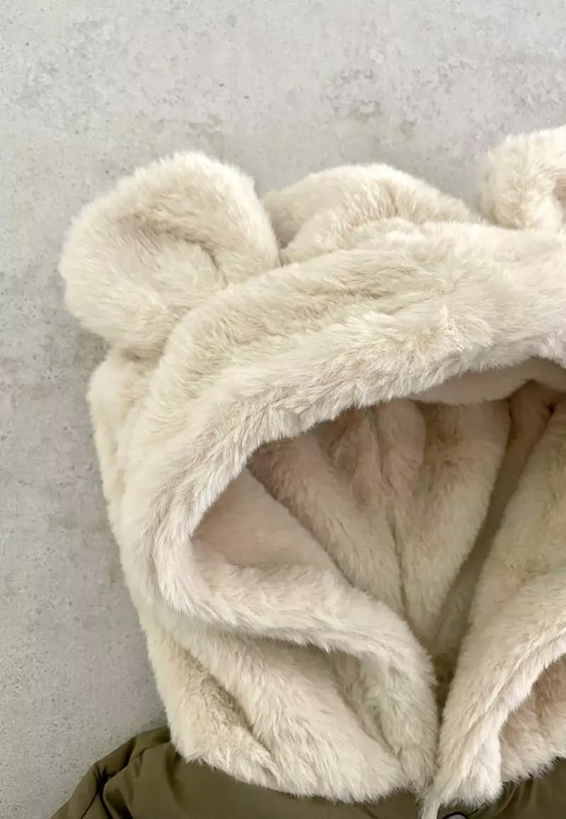 Reve Kid - Korean Baby Fashion - #babyoutfit - Bebe Bear Hoody Padding - 5