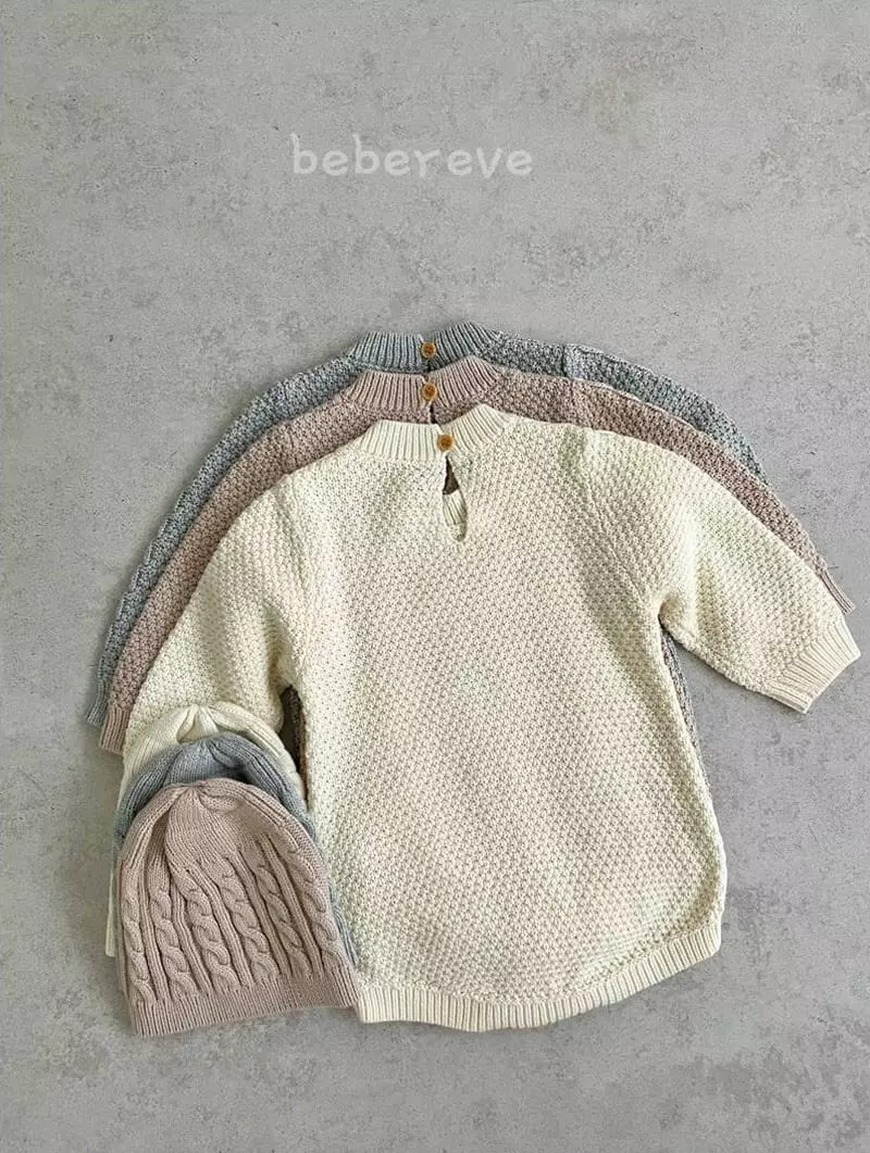 Reve Kid - Korean Baby Fashion - #babywear - Cable Bonnet Set - 2