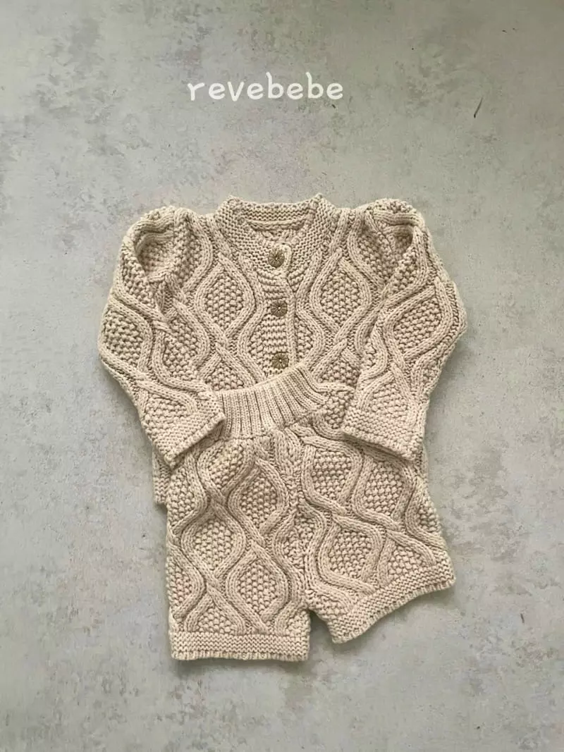 Reve Kid - Korean Baby Fashion - #babywear - Bebe Twist Cardigan Set