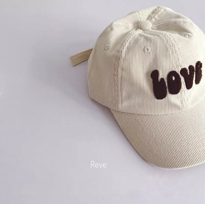 Reve Kid - Korean Baby Fashion - #babywear - Love Coduroy Ball Cap - 2