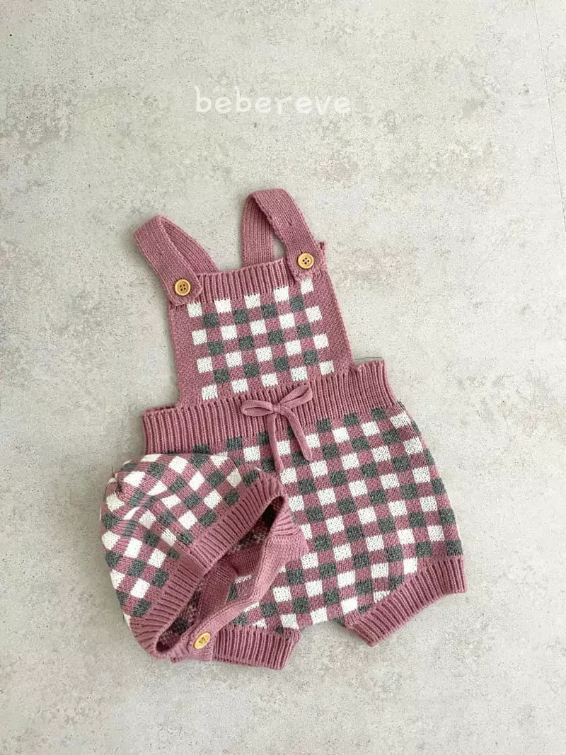 Reve Kid - Korean Baby Fashion - #babywear - Check Dungarees