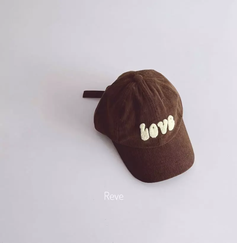 Reve Kid - Korean Baby Fashion - #onlinebabyboutique - Love Coduroy Ball Cap - 3