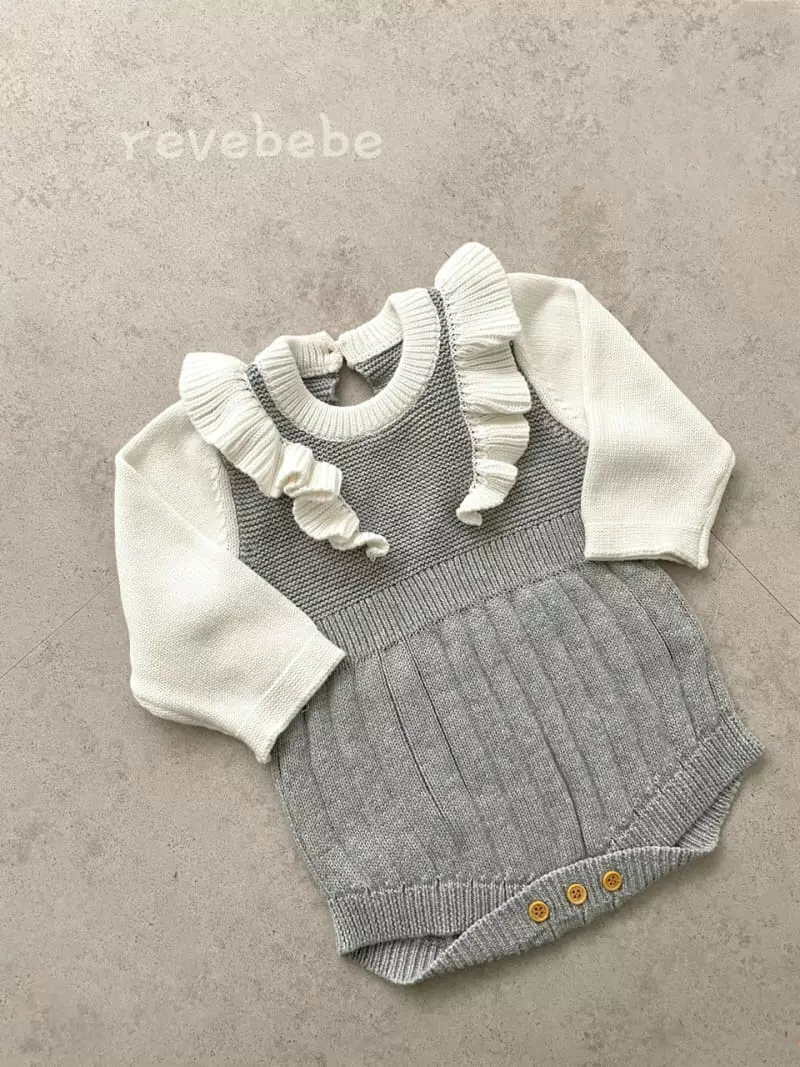 Reve Kid - Korean Baby Fashion - #smilingbaby - Frill Knit Bodysuit - 3