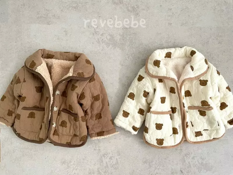 Reve Kid - Korean Baby Fashion - #smilingbaby - Bebe Bear Velet Jacket - 2