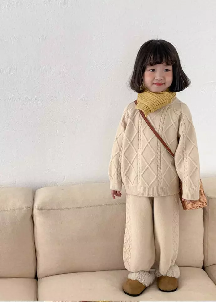 Reve Kid - Korean Children Fashion - #Kfashion4kids - Knit Top Bottom Set - 5
