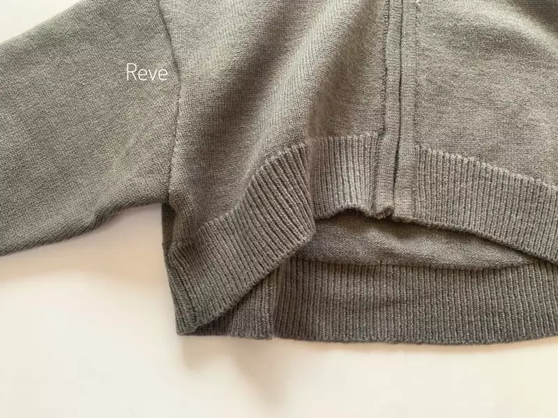 Reve Kid - Korean Children Fashion - #childrensboutique - Unbal Knit Hoody Set - 6