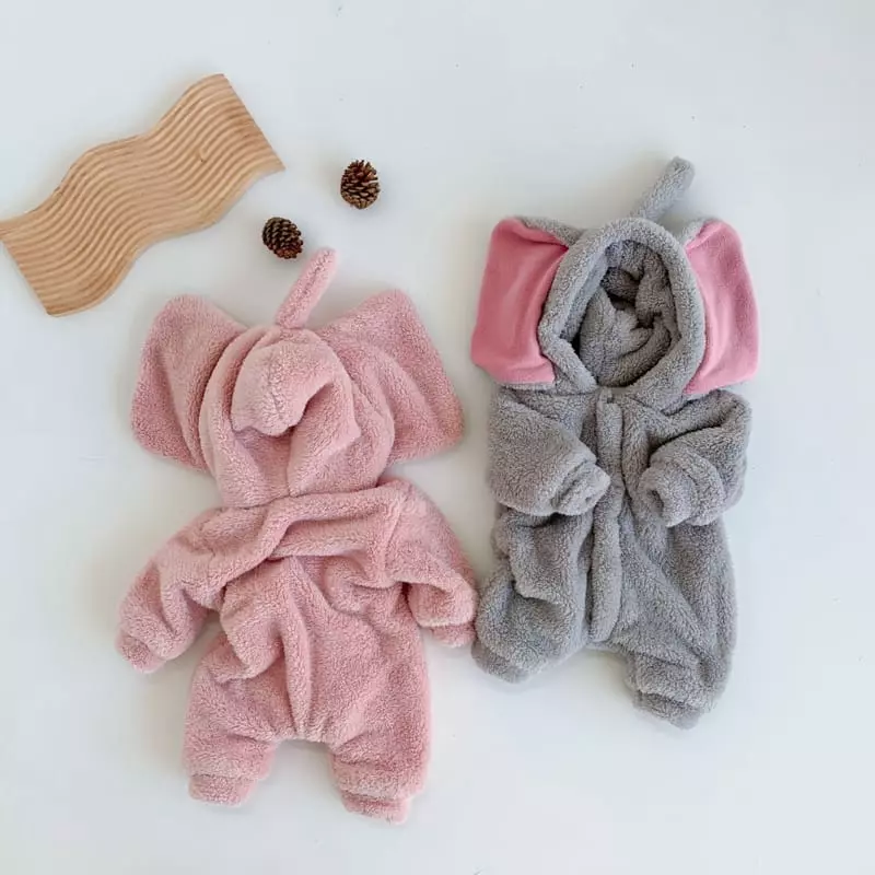 Reve Kid - Korean Children Fashion - #discoveringself - Bebe Dumbo Fleece Bodysuit