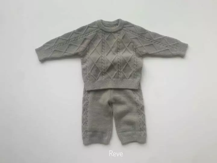 Reve Kid - Korean Children Fashion - #fashionkids - Knit Top Bottom Set